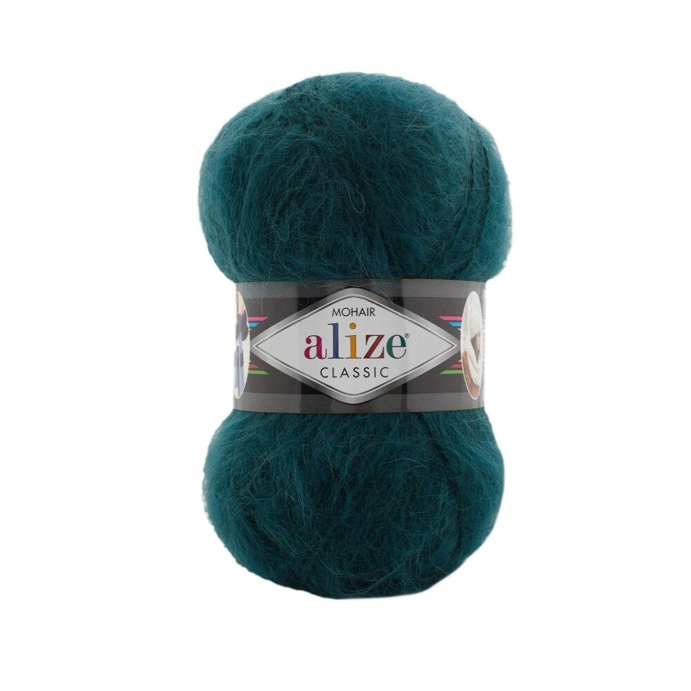Alize Mohair Classic 426 Петроль – пряжа из акрила с мохером и шерстью