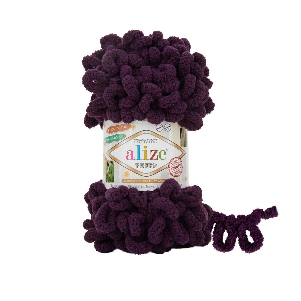 Alize Puffy 986 Mörkt plommon – loopgarn