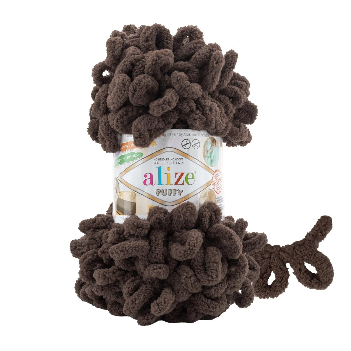 Alize Puffy 534 Mörkbrun – loopgarn