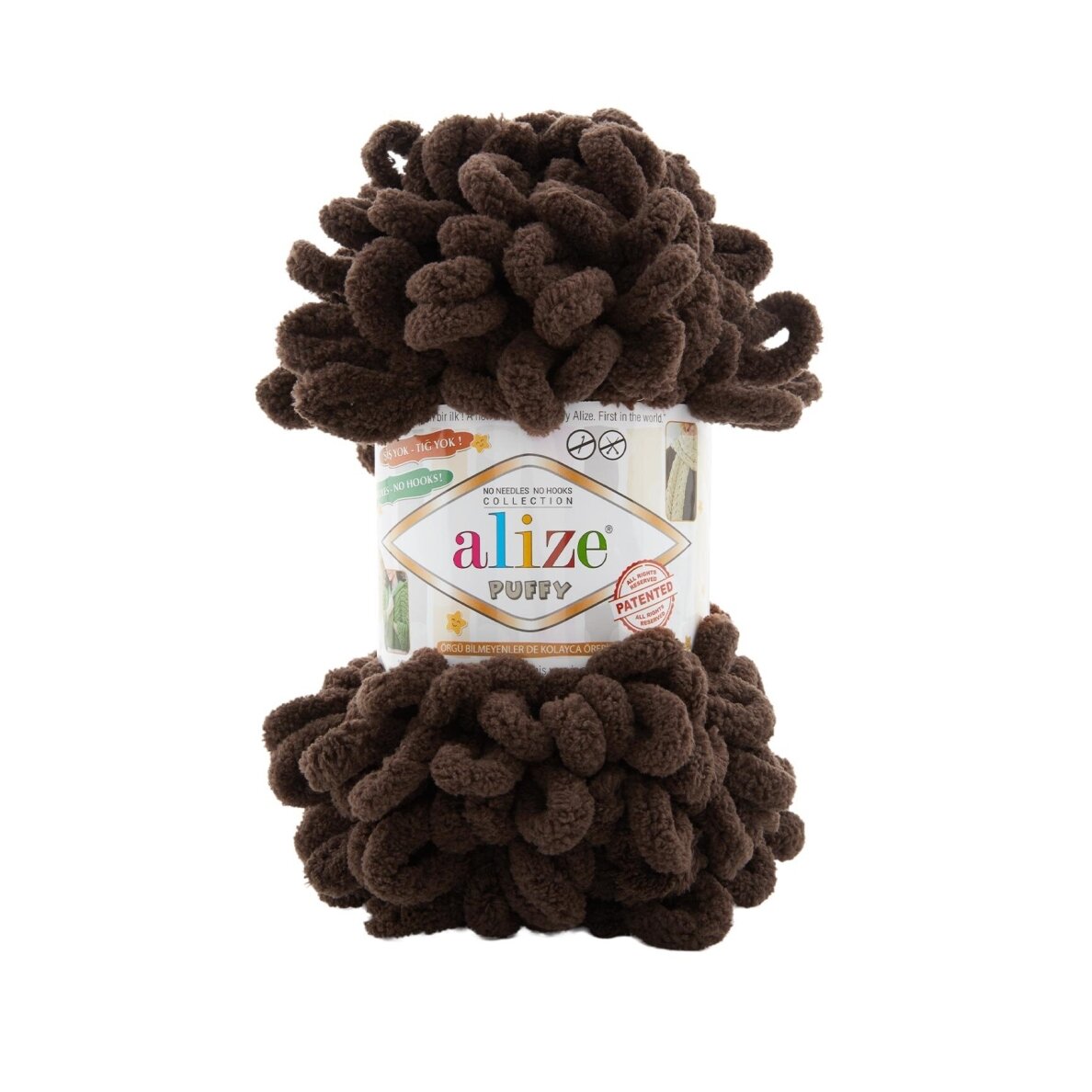 Alize Puffy 26 Mörkbrun – loopgarn