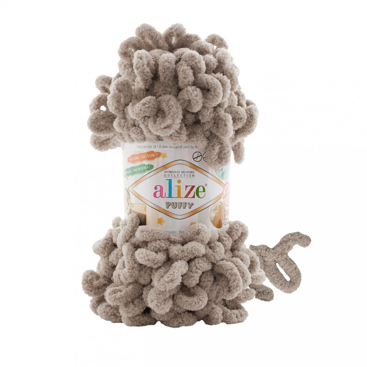 Alize Puffy 72 Taupe – loopgarn