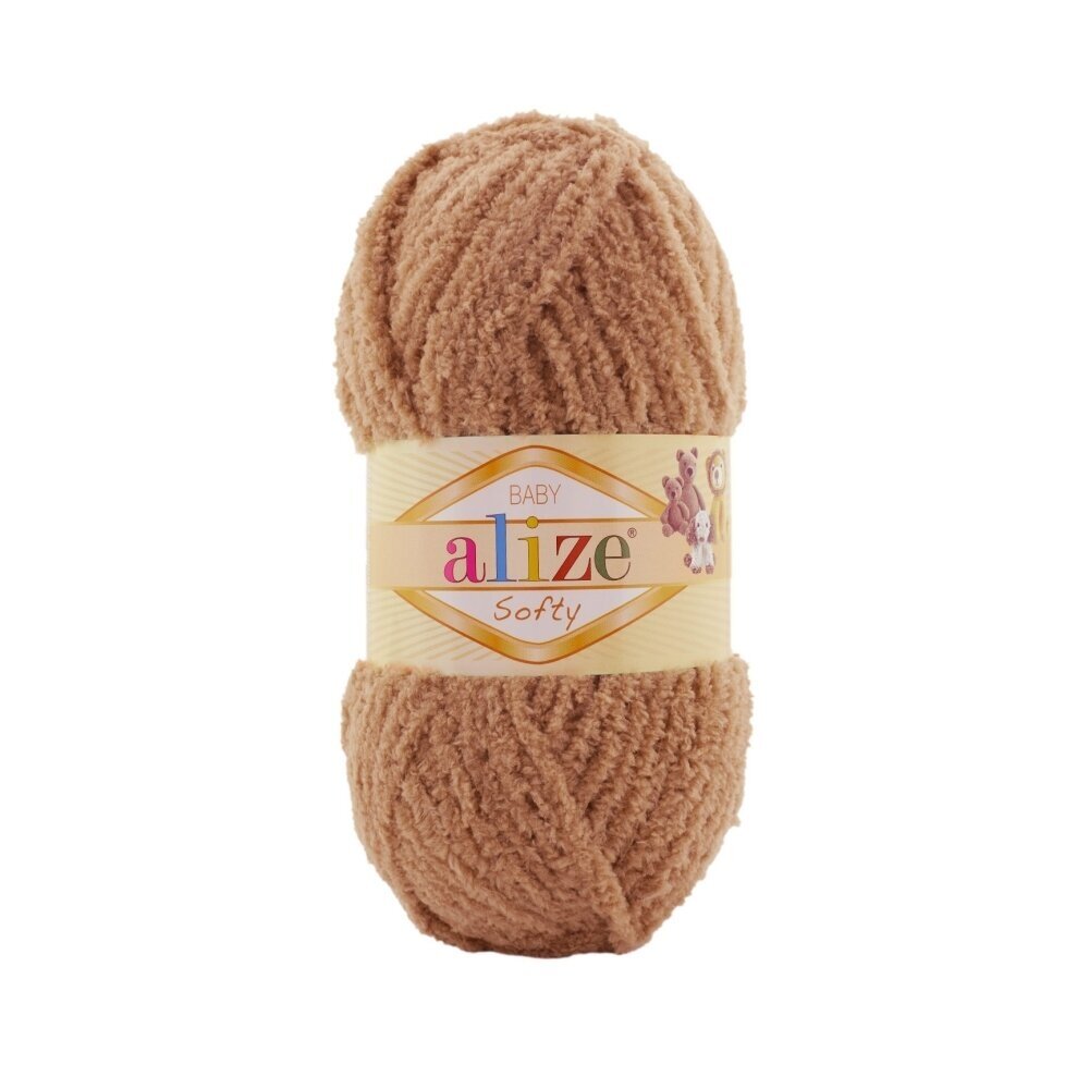 Alize Softy Baby 261 Kanel – mjukt babygarn i plysch