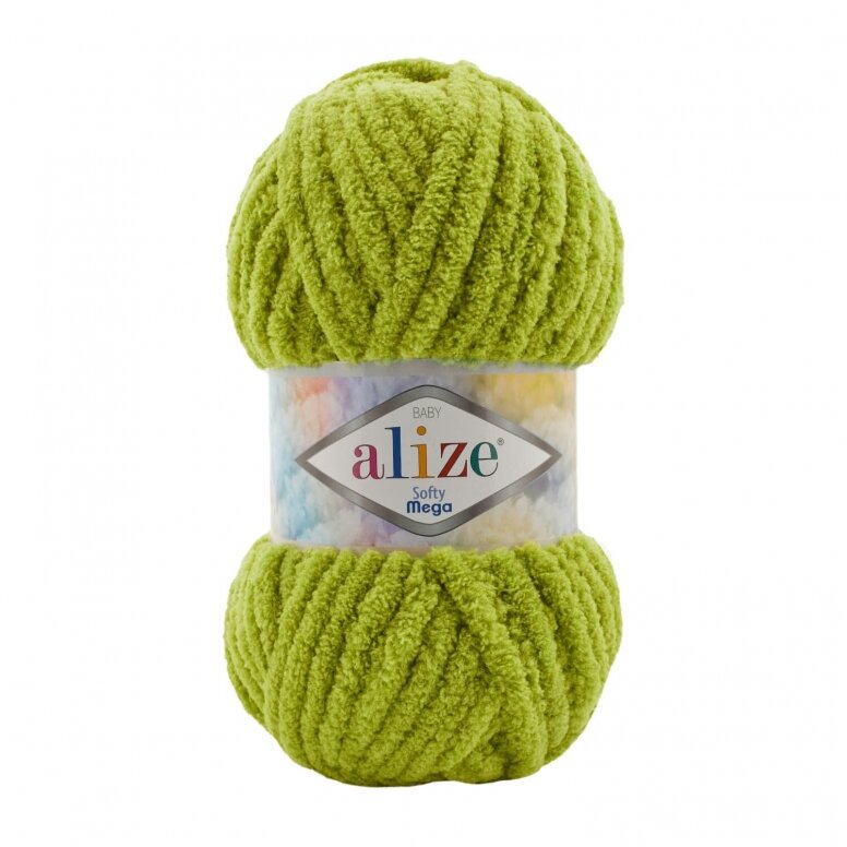Alize Softy Mega 11 Lime – grovt pälsgarn