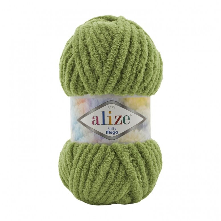 Alize Softy Mega 485 Grön – grovt pälsgarn