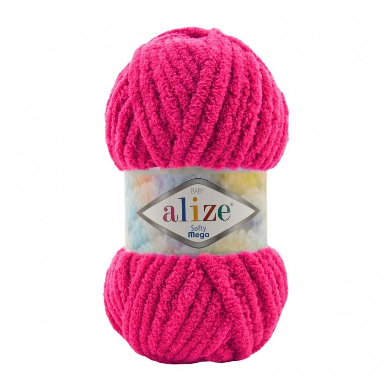 Alize Softy Mega 798 Fuchsia – grovt pälsgarn