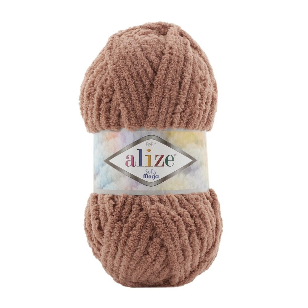 Alize Softy Mega 261 Mocka – grovt pälsgarn