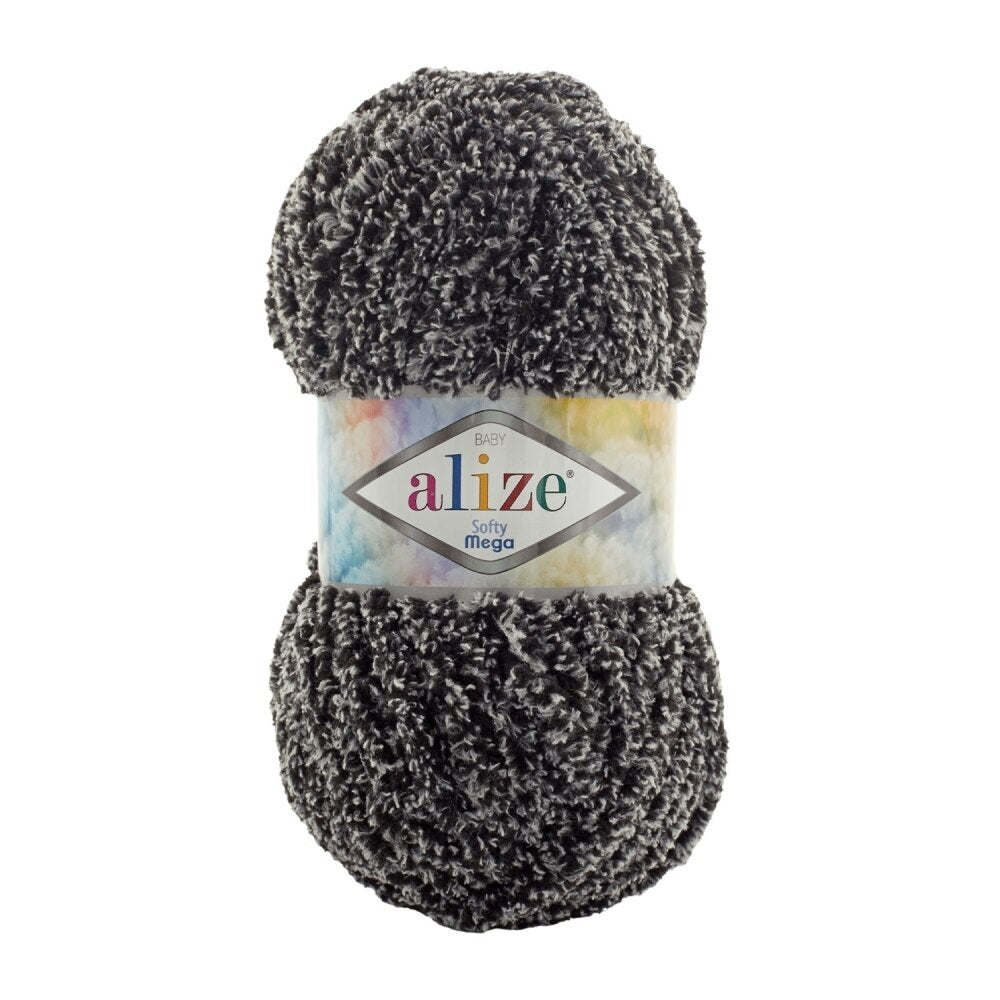 Alize Softy Mega 799 Panda – grovt pälsgarn