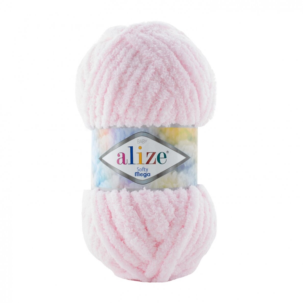 Alize Softy Mega 31 Baby Pink – plush yarn