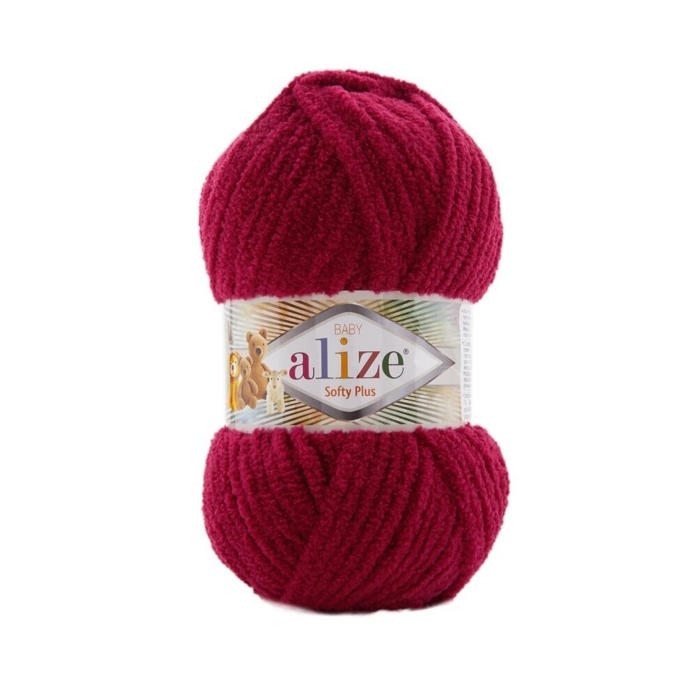 Alize Softy Plus 107 Ķiršu – bieza pūkaina dzija