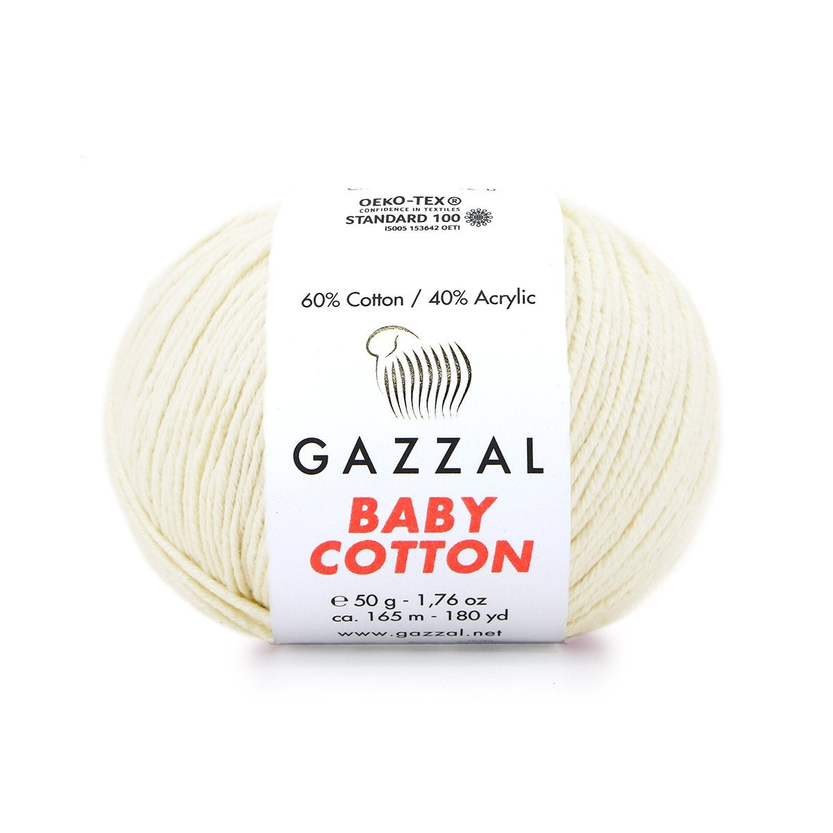 Gazzal Baby Cotton 3437 Vanilj – babygarn i bomull och akryl
