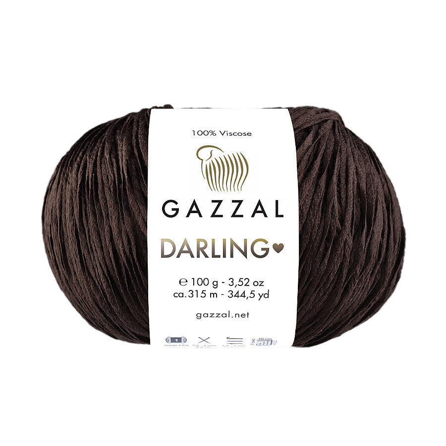 Gazzal Darling 553 Dark Brown – viscose summer yarn