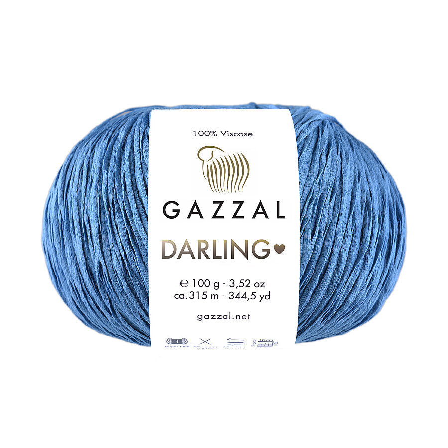 Gazzal Darling 554 Blue – viscose summer yarn