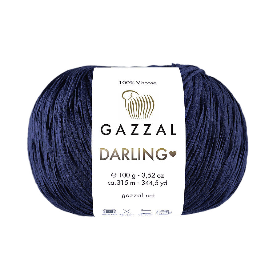 Gazzal Darling 555 Navy – viscose summer yarn