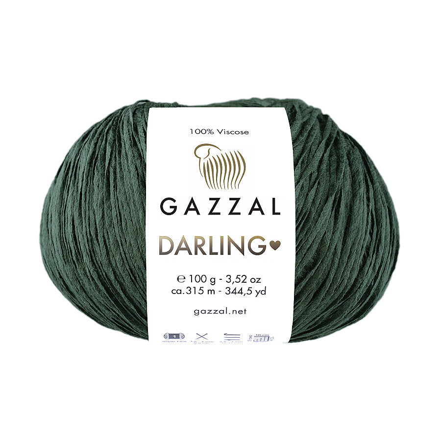 Gazzal Darling 556 Dark Green – viscose summer yarn