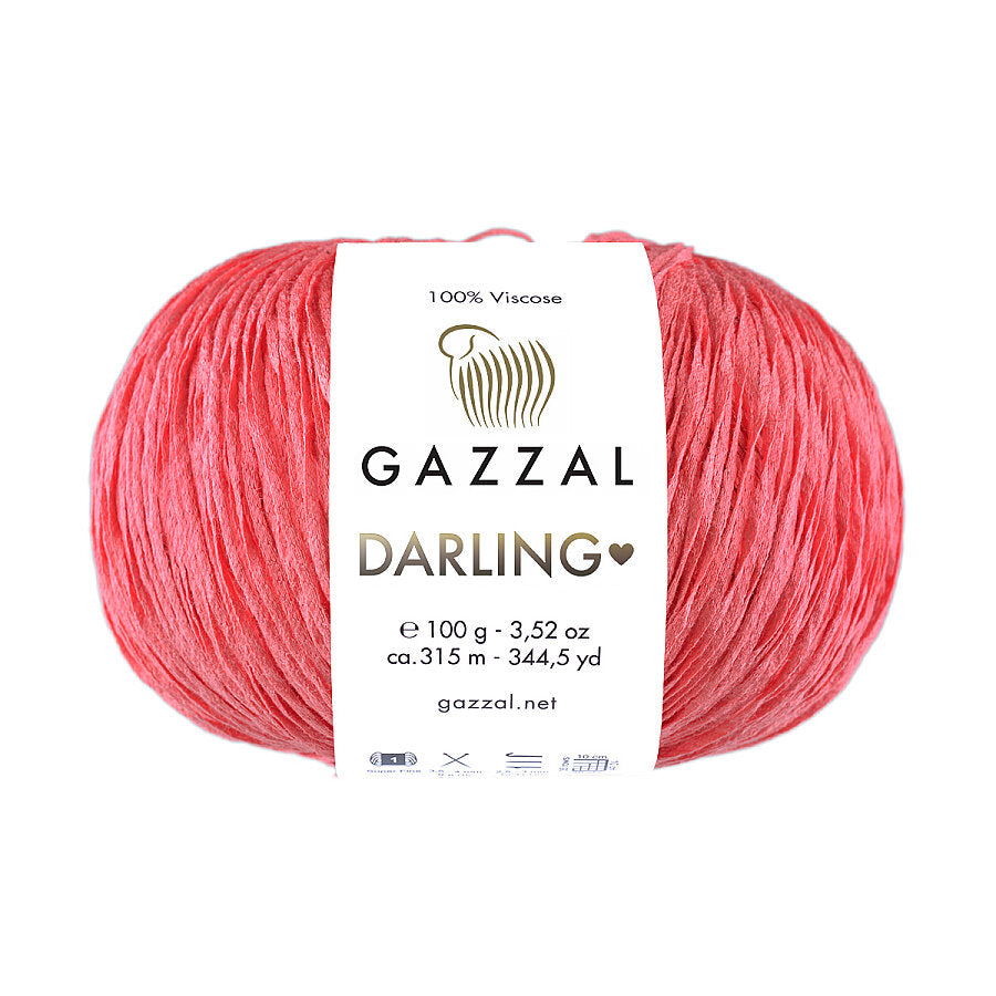 Gazzal Darling 558 Coral – viscose summer yarn