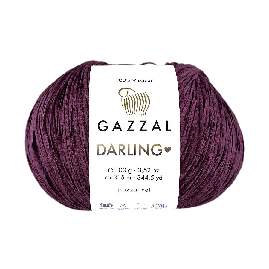 Gazzal Darling 560 Aubergine – viscose summer yarn