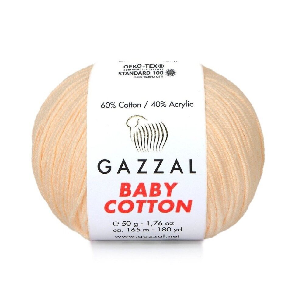 Gazzal Baby Cotton 3469 Persika – babygarn i bomull och akryl