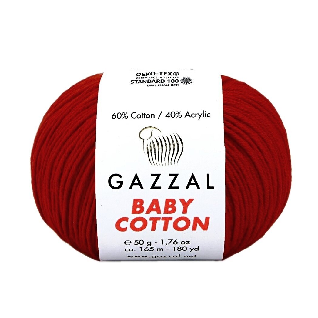 Gazzal Baby Cotton 3439 Körsbär – babygarn i bomull och akryl