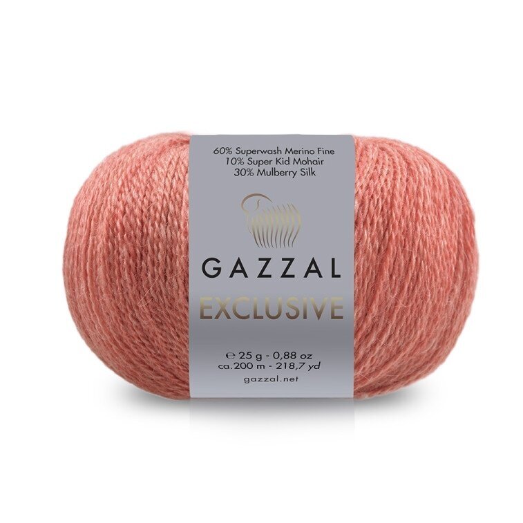 Gazzal Exclusive 9943 Salmon – merino silk mohair yarn