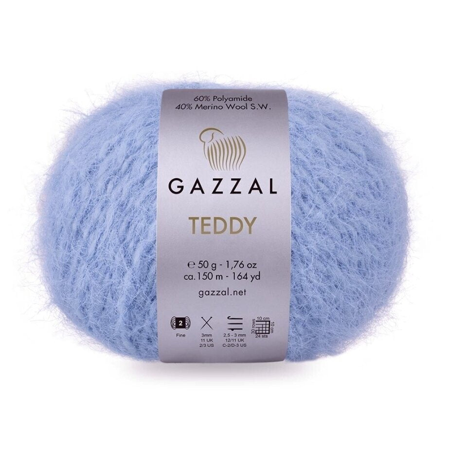 Gazzal Teddy 6561 Rugiagėlių – buklė siūlai su merino vilna