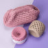 Crochet clutch bag in YarnArt Leather Club Dusty Rose