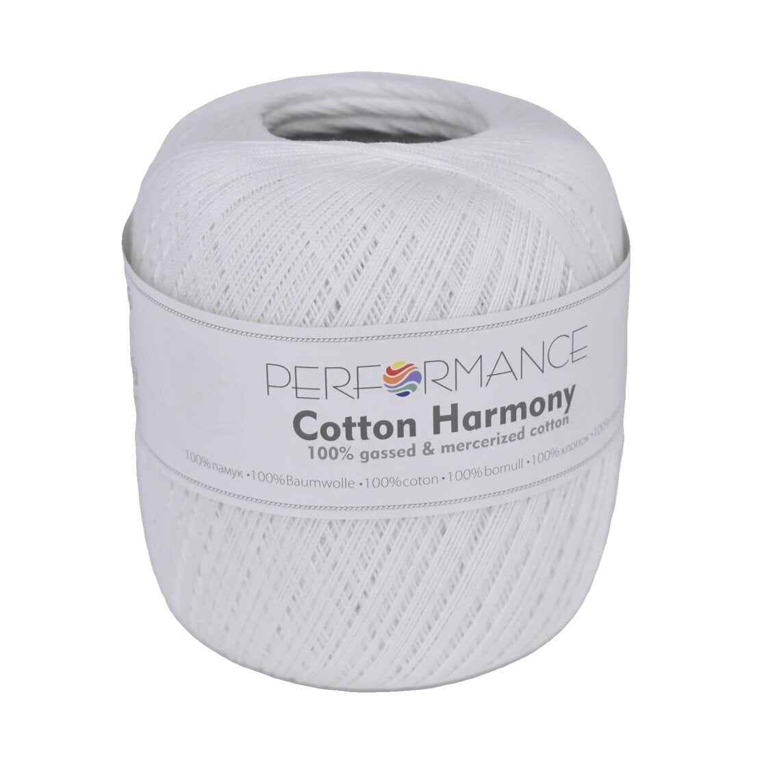 Performance Yarn Cotton Harmony 0301 – mercerised cotton crochet thread