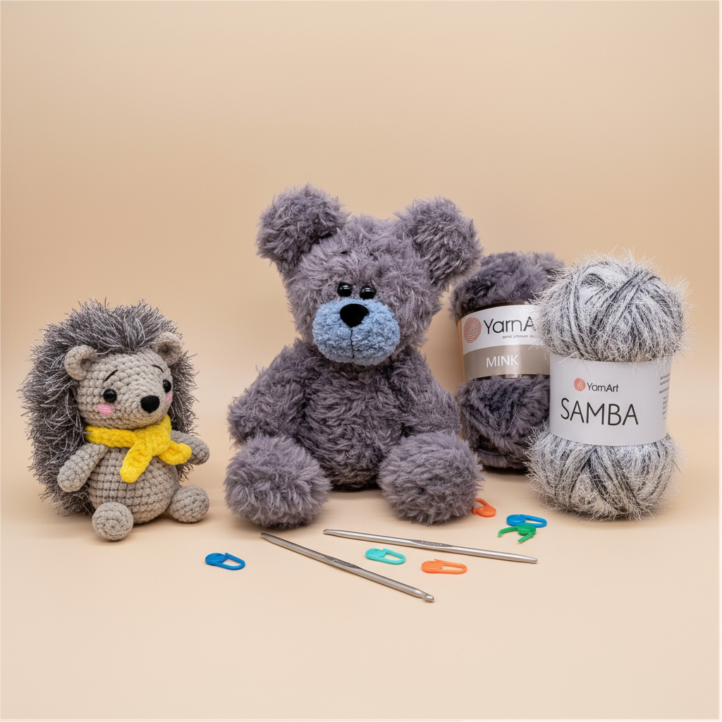 Plush toys with neutral background