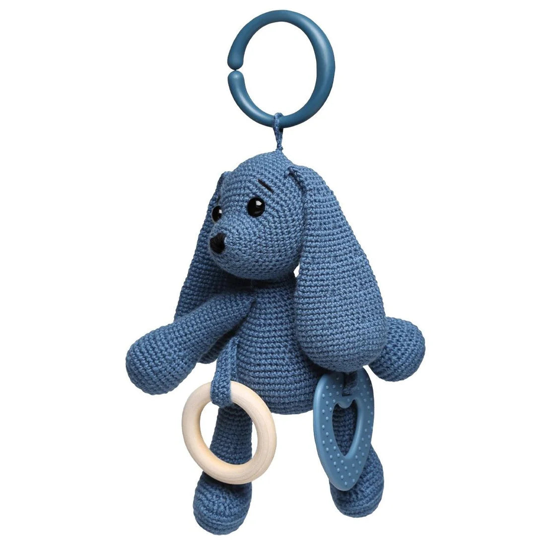 Soft TPE Heart Teether (2 pcs) – for Baby Sensory Toys & Rattles