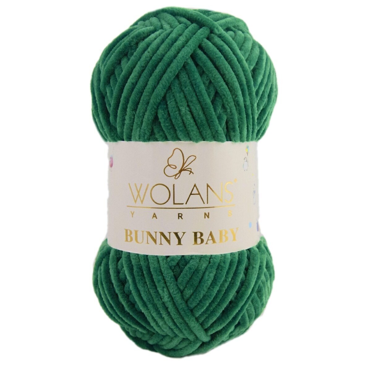 Wolans Bunny Baby 100-26 Buteljgrön – chenillegarn