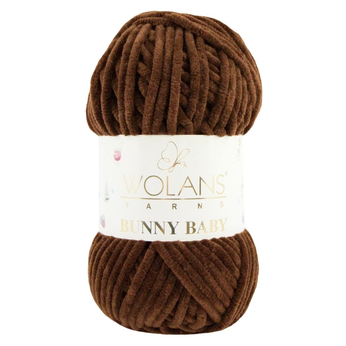 Wolans Bunny Baby 100-40 Mörkbrun – chenillegarn