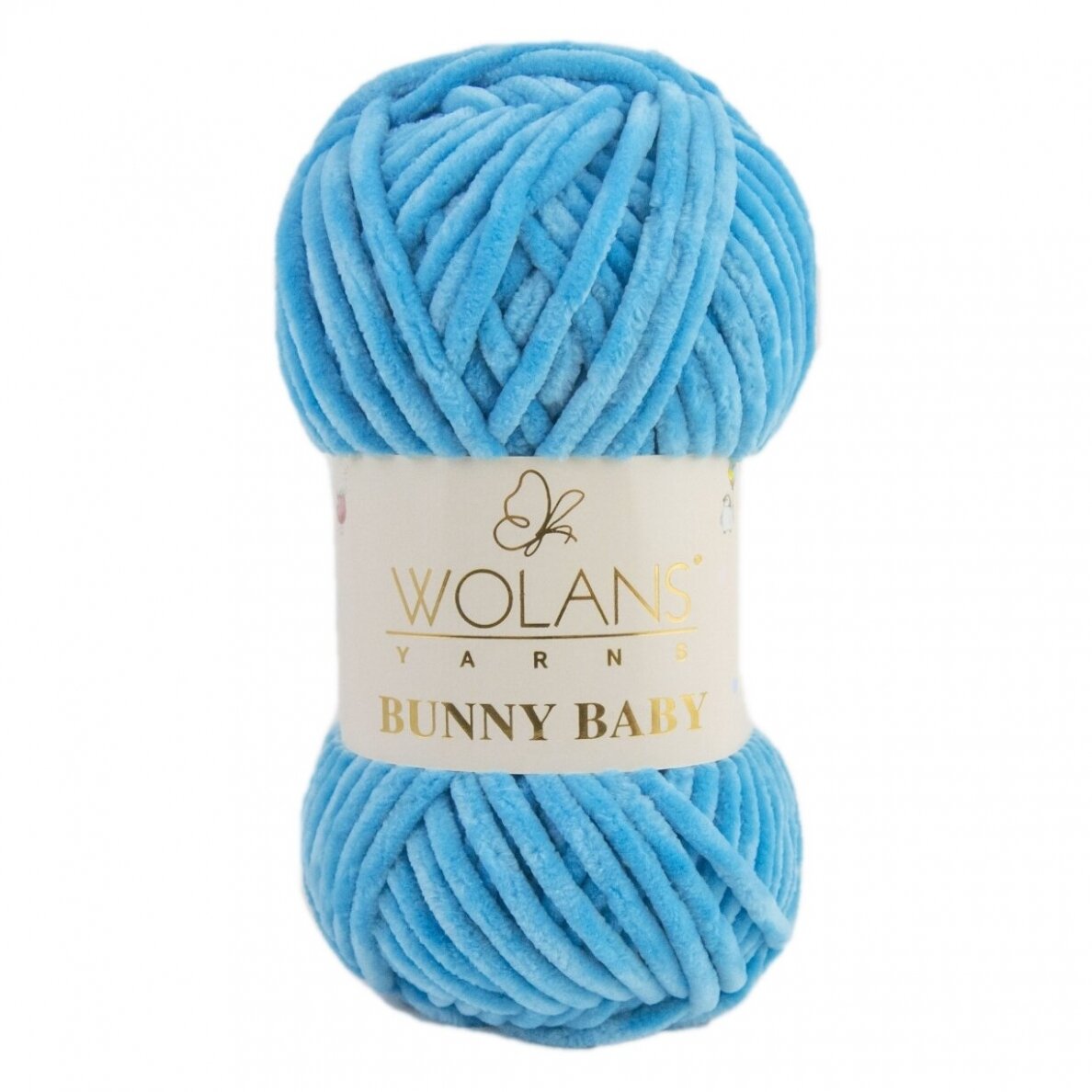 Wolans Bunny Baby 100-12 Azurblå – chenillegarn