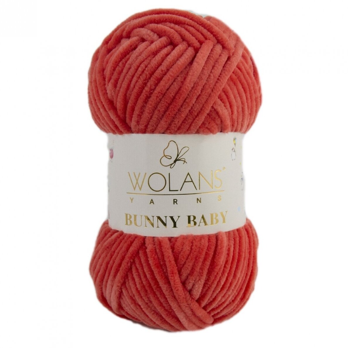 Wolans Bunny Baby 100-62 Röd – chenillegarn