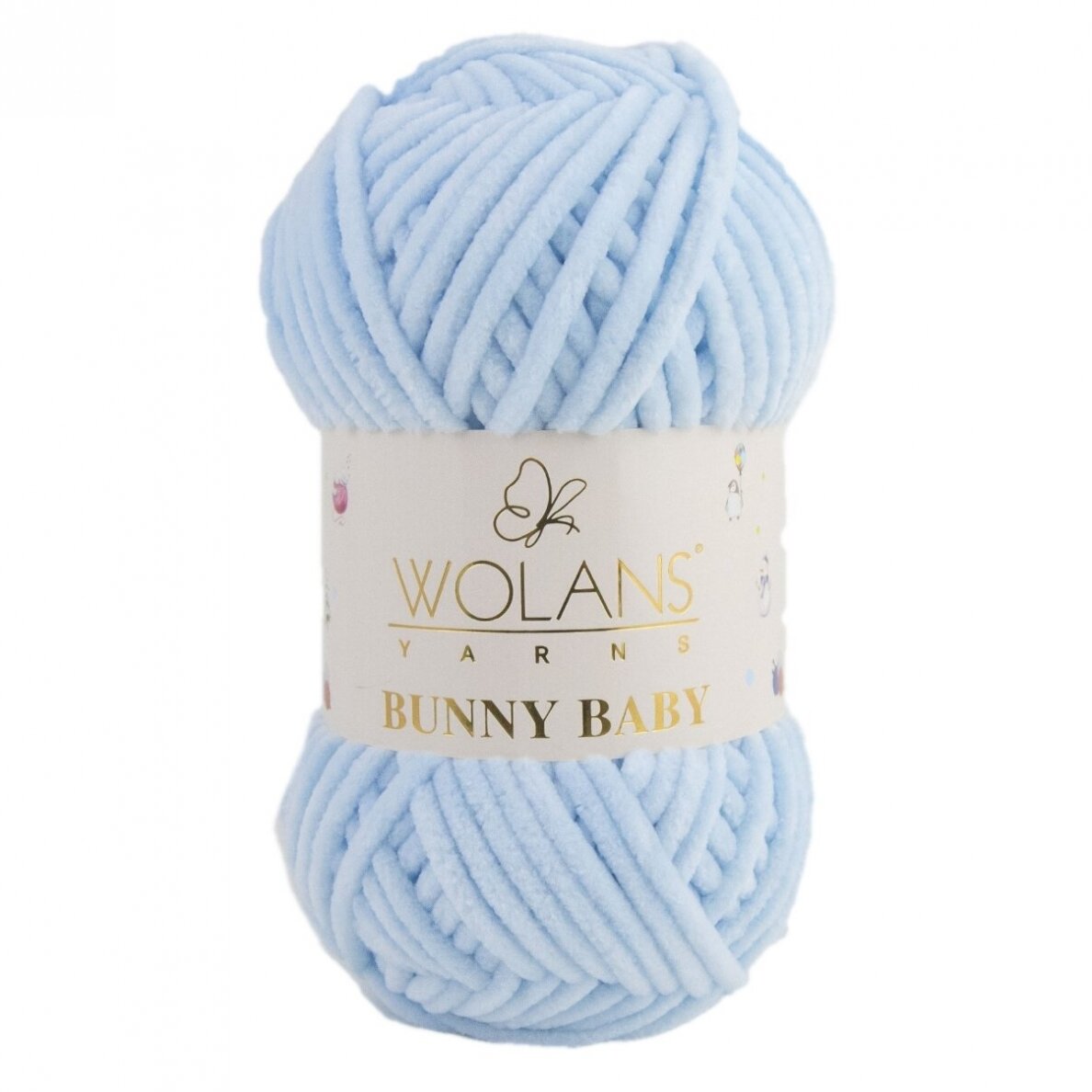 Wolans Bunny Baby 100-11 Puderblå – chenillegarn