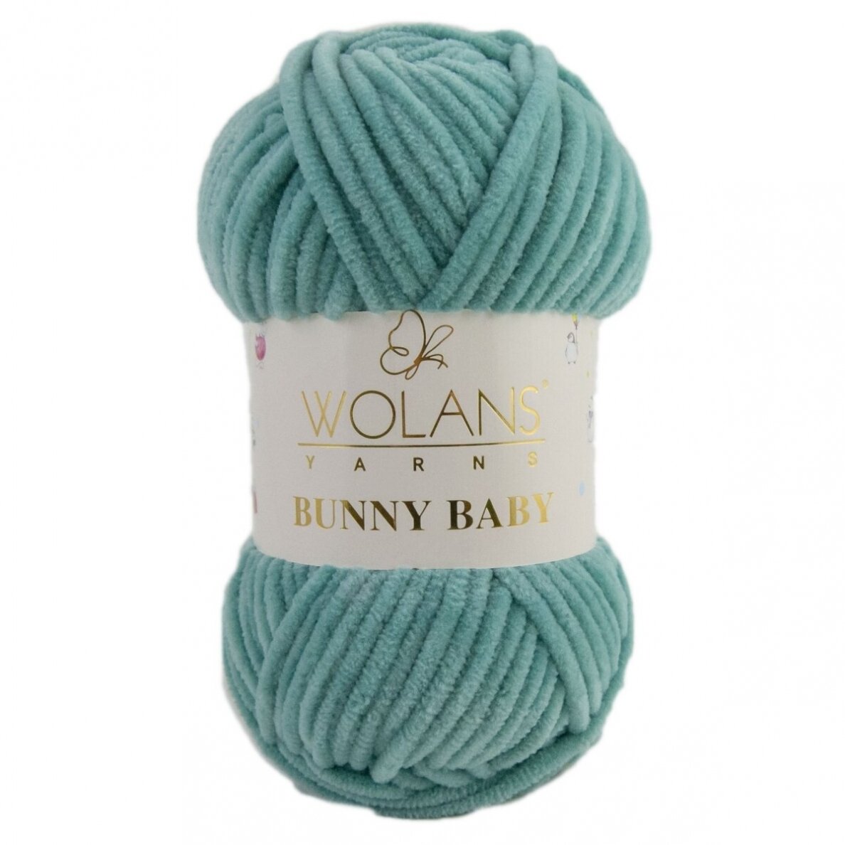 Wolans Bunny Baby 100-56 Blågrön – chenillegarn