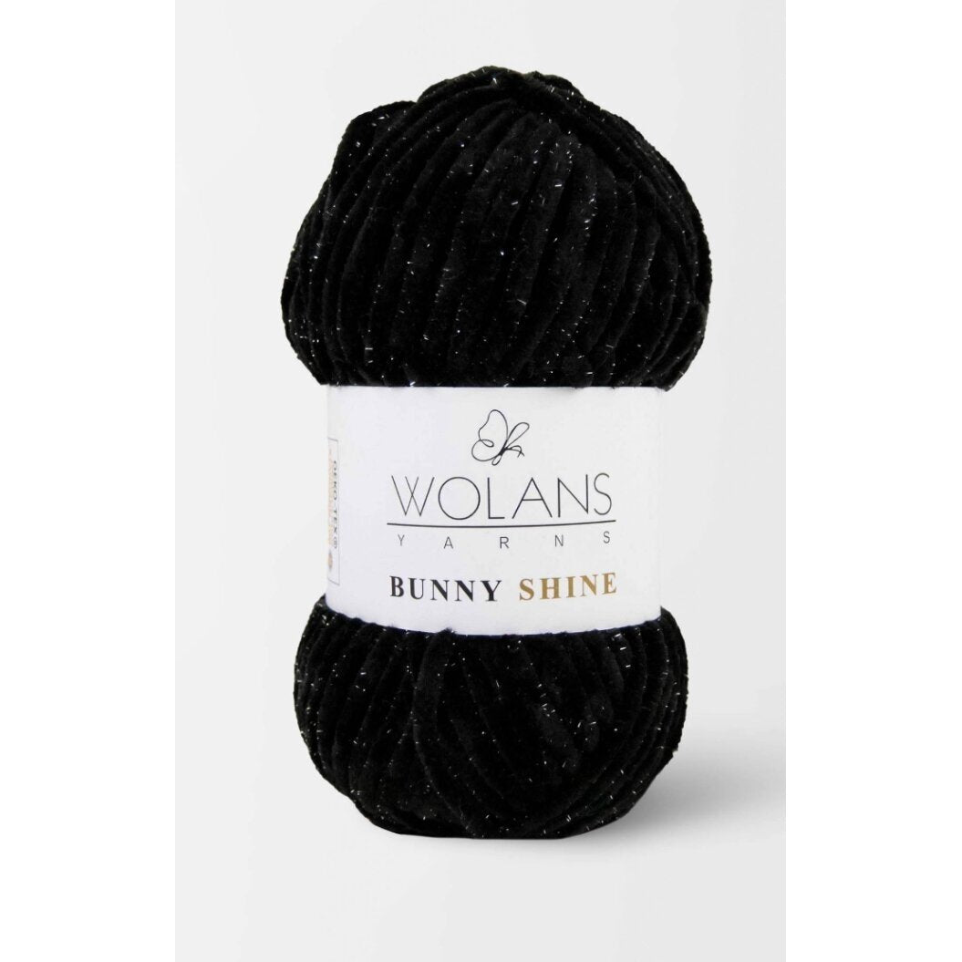 Wolans Bunny Shine | Plush Velvet Yarn with Metallic Sparkle