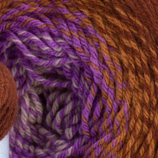 YarnArt Flowers Merino Aubergine & Chestnut (548)