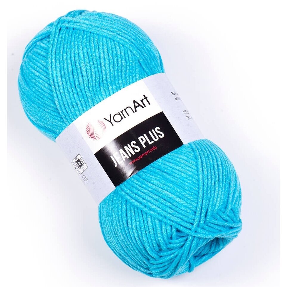 YarnArt Jeans Plus 33 Turquoise – thick cotton acrylic yarn