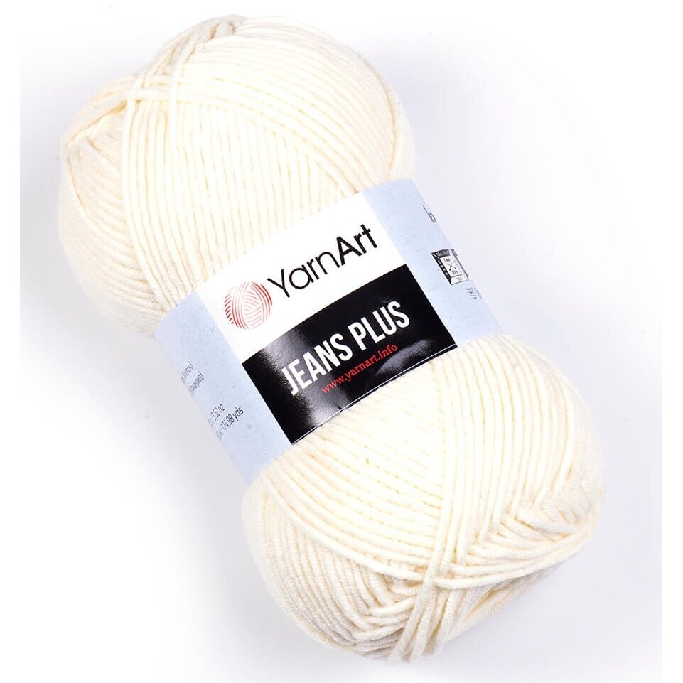 YarnArt Jeans Plus 03 Vanilla – thick cotton acrylic yarn