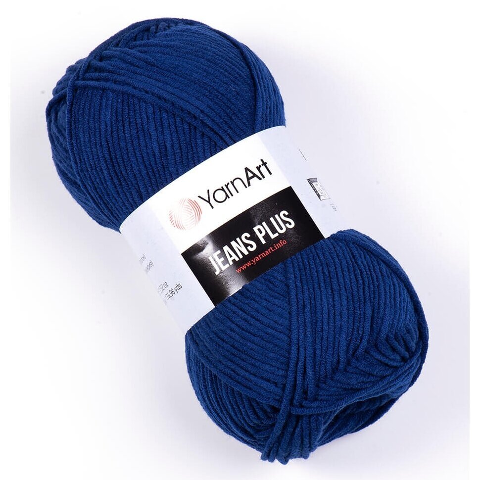 YarnArt Jeans Plus 54 Navy – thick cotton acrylic yarn