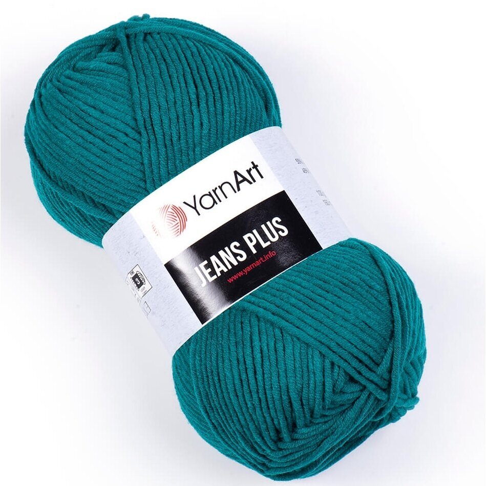 YarnArt Jeans Plus 63 Teal – thick cotton acrylic yarn