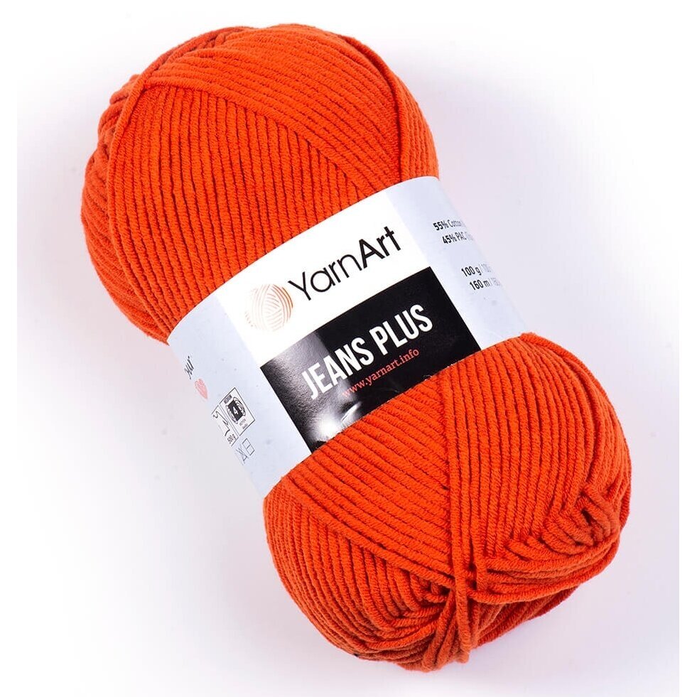 YarnArt Jeans Plus 85 Scarlet – thick cotton acrylic yarn