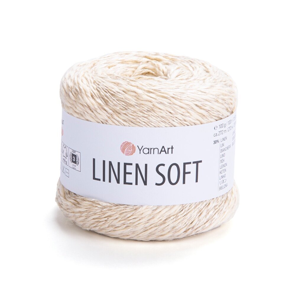 YarnArt Linen Soft 7302 Ivory – viscose cotton linen yarn