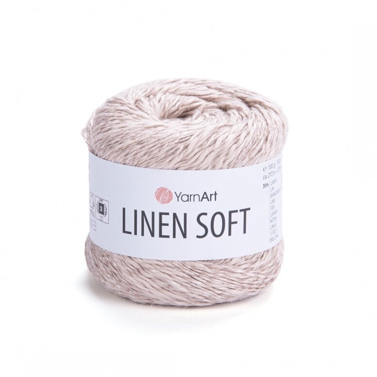 YarnArt Linen Soft 7304 Pearl – viscose cotton linen yarn