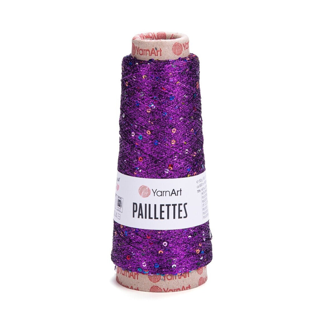 YarnArt Cotton Gold Paillettes Sparkle Yarn – 50g, 140m, 82% Cotton 18% Polyester With Sequins For Knitting
