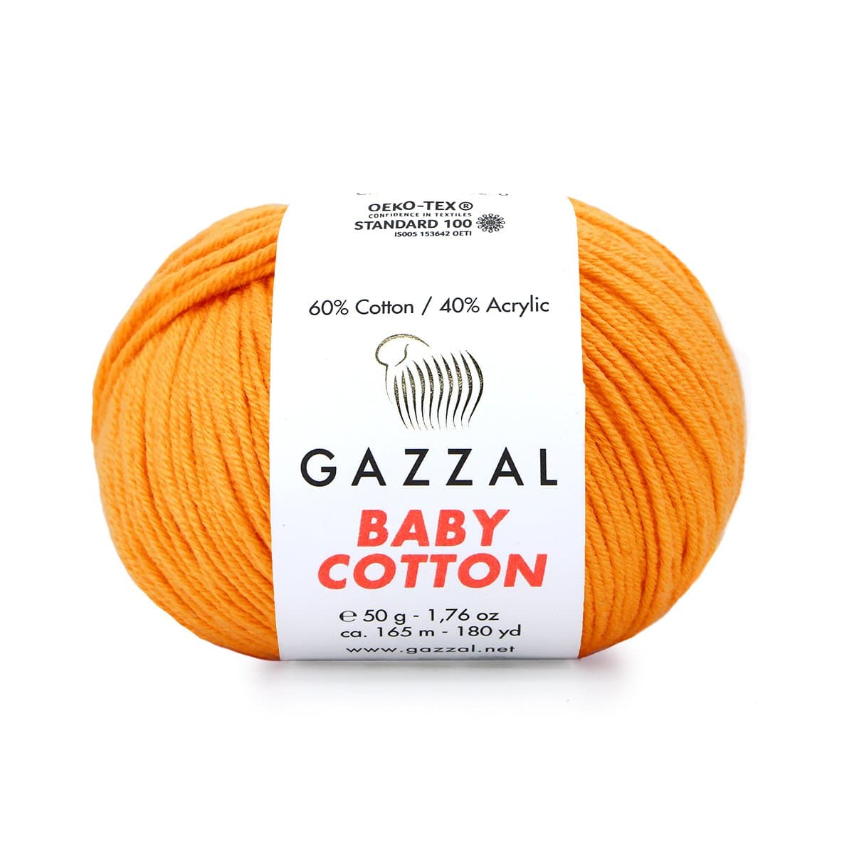 Gazzal Baby Cotton 3416 Mandarin – babygarn i bomull och akryl