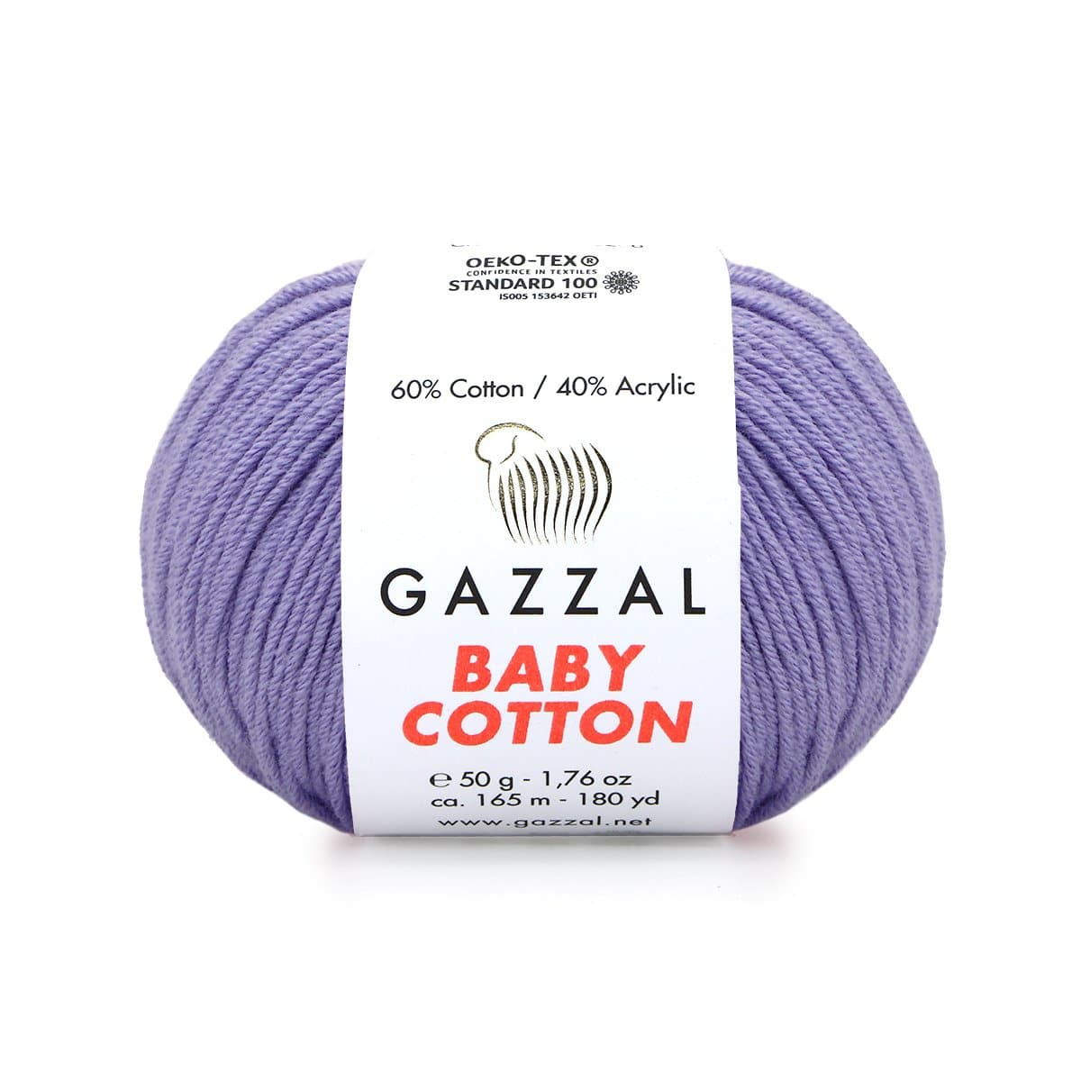 Gazzal Baby Cotton 3420 Blåregn – babygarn i bomull och akryl