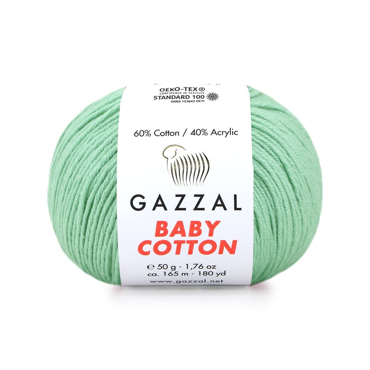Gazzal Baby Cotton 3425 Mint – babygarn i bomull och akryl
