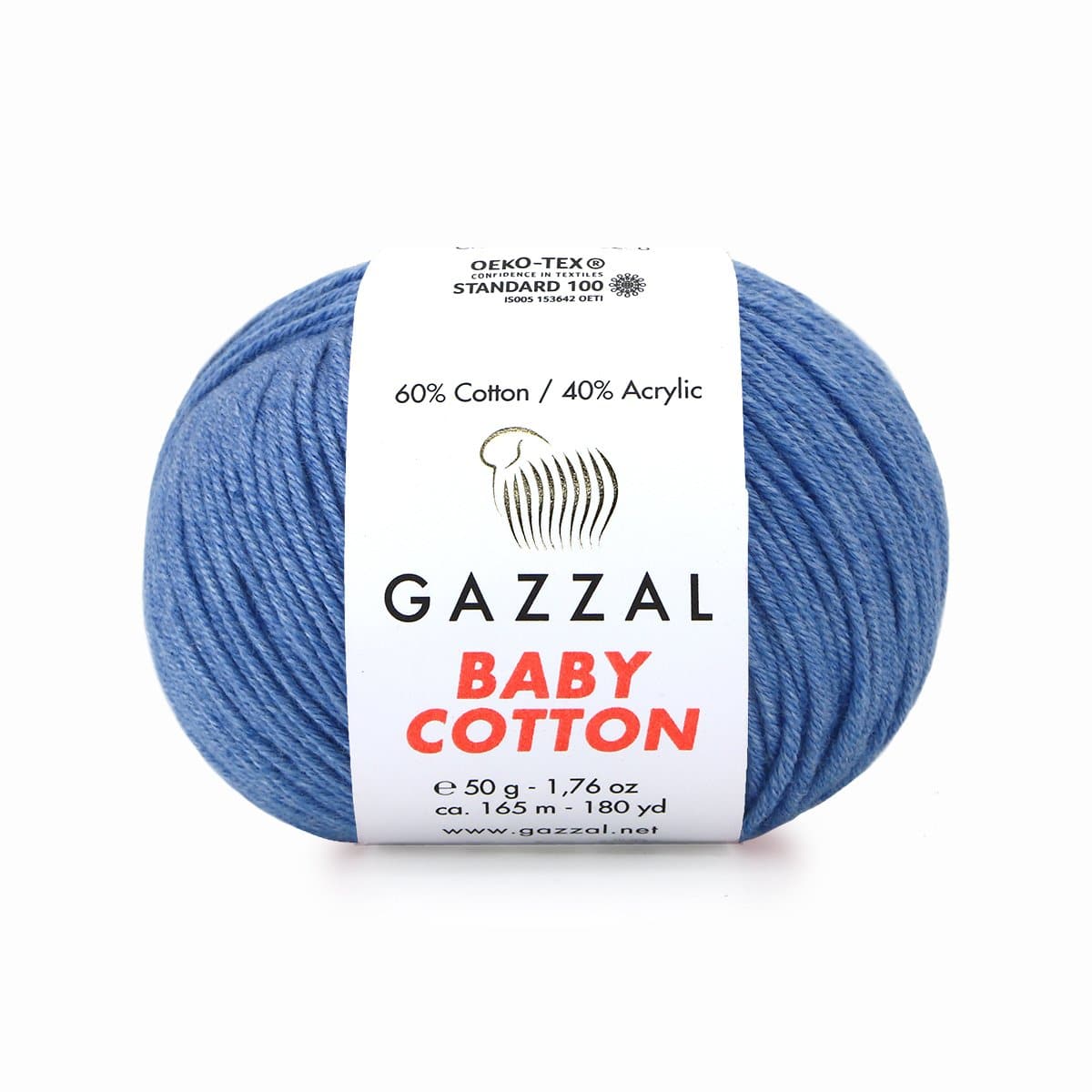 Gazzal Baby Cotton 3431 Denim – babygarn i bomull och akryl