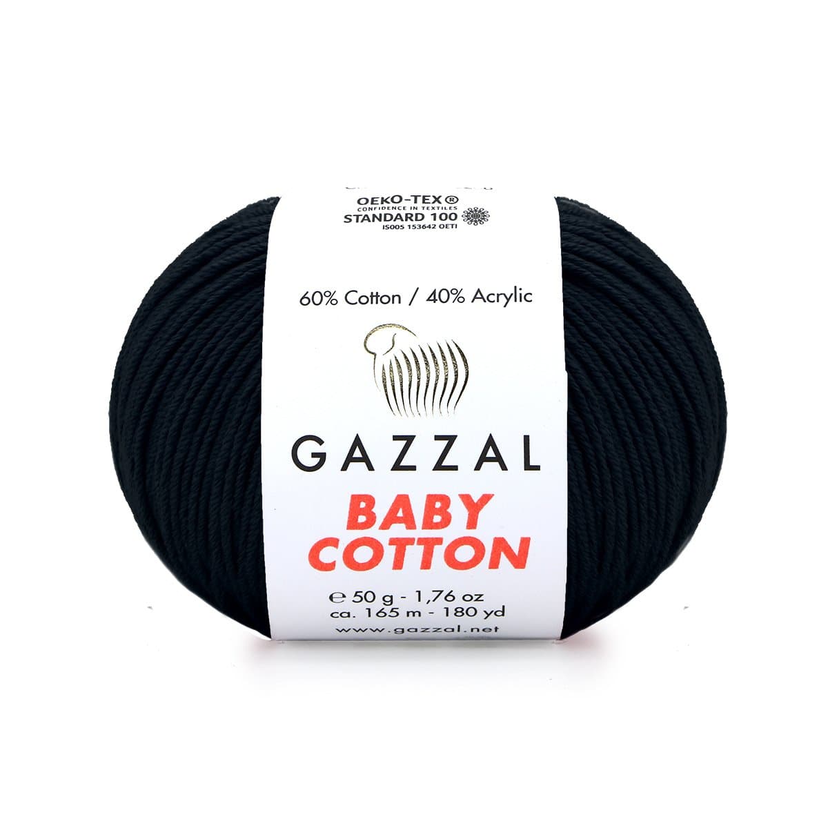 Gazzal Baby Cotton 3433 Svart – babygarn i bomull och akryl