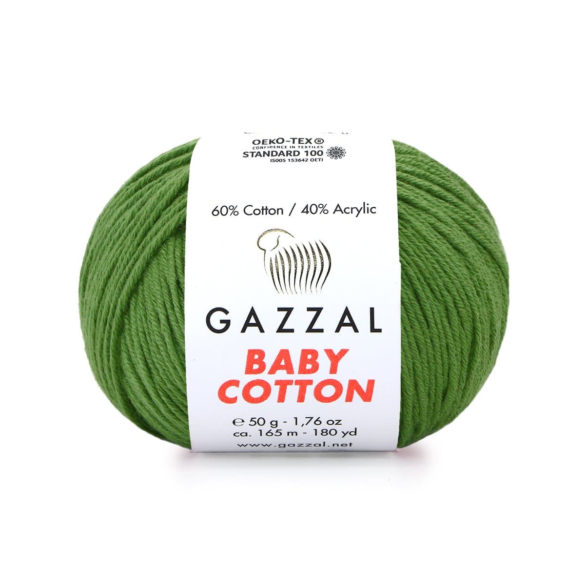 Gazzal Baby Cotton 3449 Grön – babygarn i bomull och akryl